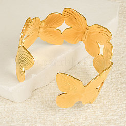 Браслеты-манжеты из нержавеющей стали 304 в виде бабочки для женщин&nbsp;HQ8416-2