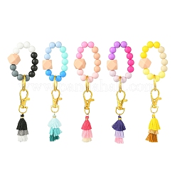 Силиконовый браслет-брелок из бисера&nbsp;KEYC-FS00002
