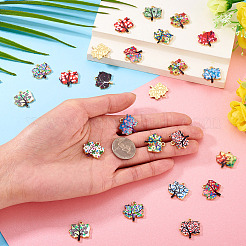 30шт 15 цвета сплава эмалевые подвески&nbsp;ENAM-TA0009-02