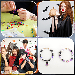 Наборы для изготовления браслетов своими руками на тему хэллоуина&nbsp;DIY-WH0750-046