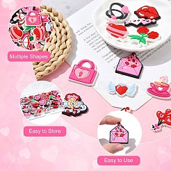 60 шт. 12 стиля кабошоны из ПВХ на тему Дня святого Валентина&nbsp;FIND-CJ0011-21