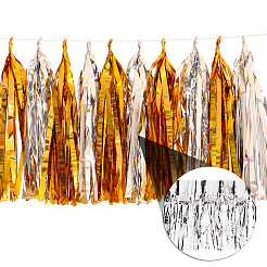 Шторы с бахромой из пластиковой фольги&nbsp;DIY-WH0028-106B