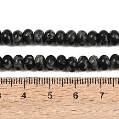 Нити бусин из натуральной яшмы с черными пятнами&nbsp;G-L647-D06-4x6mm