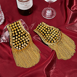 2шт модные погоны с кисточками&nbsp;AJEW-FH0006-02G