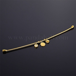 Браслеты с подвесками из нержавеющей стали 304 для женщин&nbsp;BJEW-G770-02G