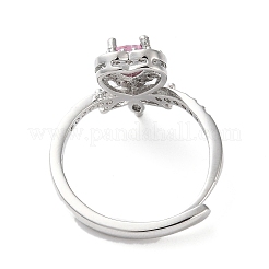 Регулируемый из латуни с кольцами из циркония&nbsp;RJEW-B056-03