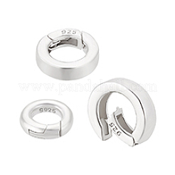 3 шт. 3 стиля 925 застежки-пружинки из стерлингового серебра&nbsp;STER-PH0003-25