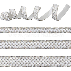 3 ярд 3 стиля самоклеящиеся искусственные жемчужины из АБС-пластика со стразами горячей фиксации&nbsp;DIY-CY0001-88