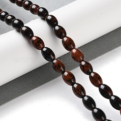 Натурального красного дерева обсидиана бисер нитей G-I369-B06-01