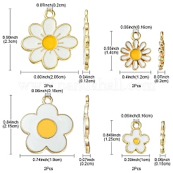8шт 4 стиля сплава эмалевые подвески&nbsp;ENAM-YW0003-11