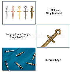 Подвески из сплава 100шт 5 цветов&nbsp;TIBEP-GO0001-02