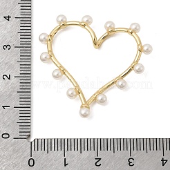 Полые латунные подвески из АБС-пластика с имитацией жемчуга&nbsp;KK-K419-10G