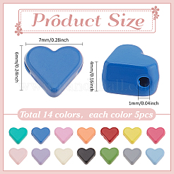 70шт бусины из сплава 14 цветов&nbsp;FIND-PH0022-87