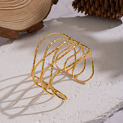 Женские многорядные витые браслеты-манжеты из нержавеющей стали 304&nbsp;UZ9131