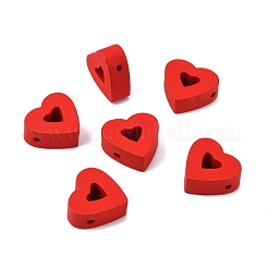 Окрашенные распылением деревянные бусины Schima WOOD-WH0030-15