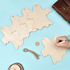 Незаконченные деревянные подвесные украшения на тему хэллоуина&nbsp;HJEW-WH20003-47B