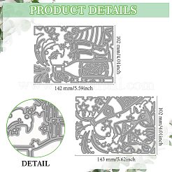 Углеродистая сталь разрезает трафареты DIY-WH0309-2124