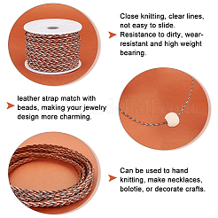 Двухслойный плетеный шнур из искусственной кожи длиной 10 м.&nbsp;LC-PH0001-07A