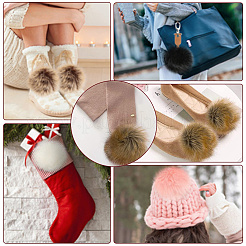 Мягкий помпон из искусственного меха лисы&nbsp;DIY-WH20002-620A-02