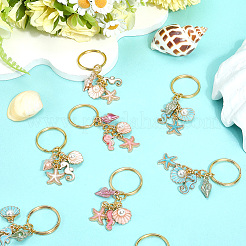 12шт брелок из эмалевого сплава 3 цветов&nbsp;KEYC-SC0001-53