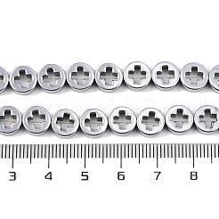 Гальванические нити из синтетических немагнитных гематитовых бусин&nbsp;G-K375-A01-01