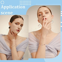 5 нить гальваника стеклянные бусины нити&nbsp;EGLA-LT0001-03C