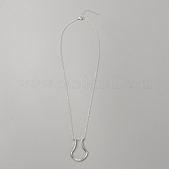 Ожерелье-капля из цинкового сплава со стальными тросовыми цепями&nbsp;NJEW-WH0002-97S