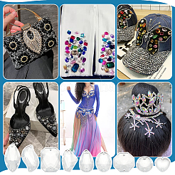 140 шт. 9 стиля каплевидный/восьмиугольный/овальный пришивной стразы&nbsp;ACRT-PH0001-14A