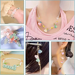 144 г двухцветных прозрачных стеклянных бусин&nbsp;GLAA-YW0005-26