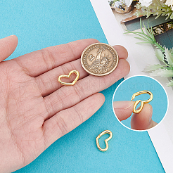 2 шт. 925 кольца-пружинки в форме сердца из стерлингового серебра&nbsp;STER-PH0003-76G