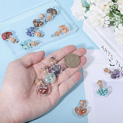 Подвески в виде сердечек из стеклянных бутылок&nbsp;PALLOY-CA00004