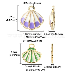 20шт 5 стиля подвески из сплава с эмалью&nbsp;ENAM-YW0003-03