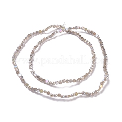 Прозрачные стеклянные бусины гальваническим пряди&nbsp;GLAA-E036-06B