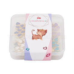 180 шт. 9 цвета из цинкового сплава с эмалью&nbsp;ENAM-CW0001-07