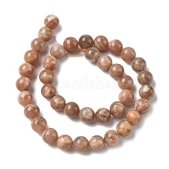 Круглые нити из натуральных бусин из нескольких лунных камней&nbsp;LS-G-I176-09-10mm-02