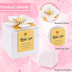 Складные квадратные бумажные коробки для конфет&nbsp;CBOX-WH0001-E01