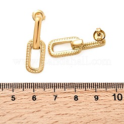 Овальные серьги-гвоздики из нержавеющей стали 304&nbsp;EJEW-K268-41G