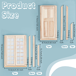 2 стиль деревянная дверь&nbsp;AJEW-OC0013-60