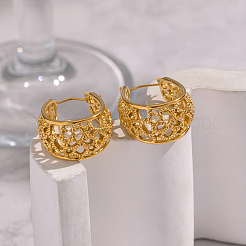 Винтажные серьги-кольца в форме полой звезды из нержавеющей стали 304.&nbsp;ZZ7170