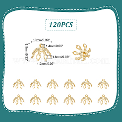 120 шт. многолепестковые латунные колпачки для бусин&nbsp;KK-PH0005-47
