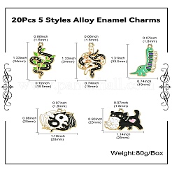 20шт 5 стиля подвески из сплава с эмалью&nbsp;ENAM-CJ0005-74