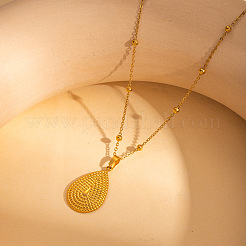 Женские ожерелья-спутники из нержавеющей стали 304 с подвеской в виде капли&nbsp;FS-WGC8C1B-01