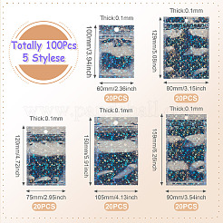 100 шт. 5 стиля блестящие голографические звезды пластиковая упаковка инь-ян пакеты с застежкой-молнией&nbsp;OPP-TA0001-21