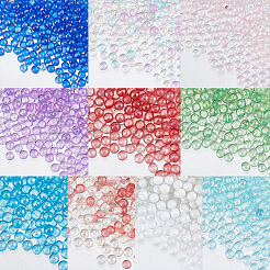 10 пакетик 10-х цветных прозрачных круглых икорных бусин&nbsp;MRMJ-OC0002-81