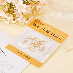 20 шт. латунные крючки для сережек из прозрачного кубического циркония&nbsp;ZIRC-BBC0002-80