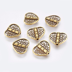 Сплавочные овальные бусины тибетского стиля &nbsp;TIBE-F025-27AG