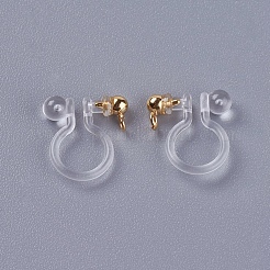 Прозрачный зажим для уха сплава типа u&nbsp;X-PALLOY-WH0009-01G