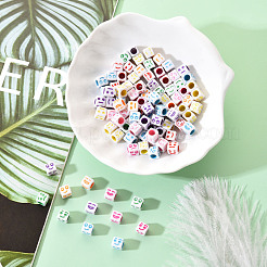 Поделки белые акриловые бусины&nbsp;MACR-YW0001-12