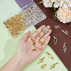 120 комплект из 8-х видов застежек-крючков из сплава в тибетском стиле&nbsp;FIND-PH0023-28