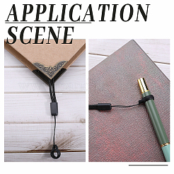 40 шт. 4 стильных силиконовых кольца с 10 шт. регулируемый шнурок для ожерелья с защитой от потери подвески&nbsp;DIY-GF0008-10